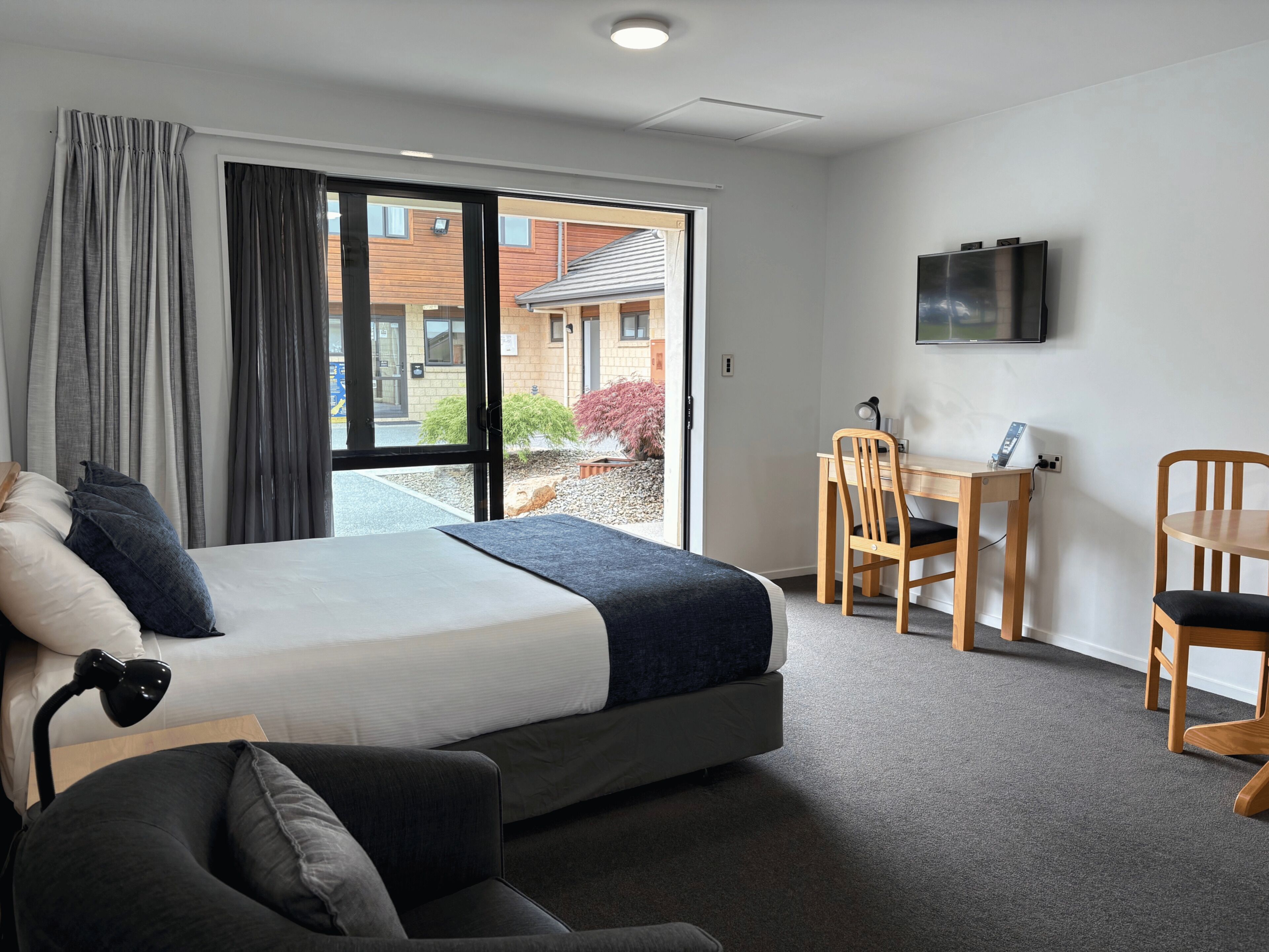 Premium bedding, individually decorated, individually furnished, desk