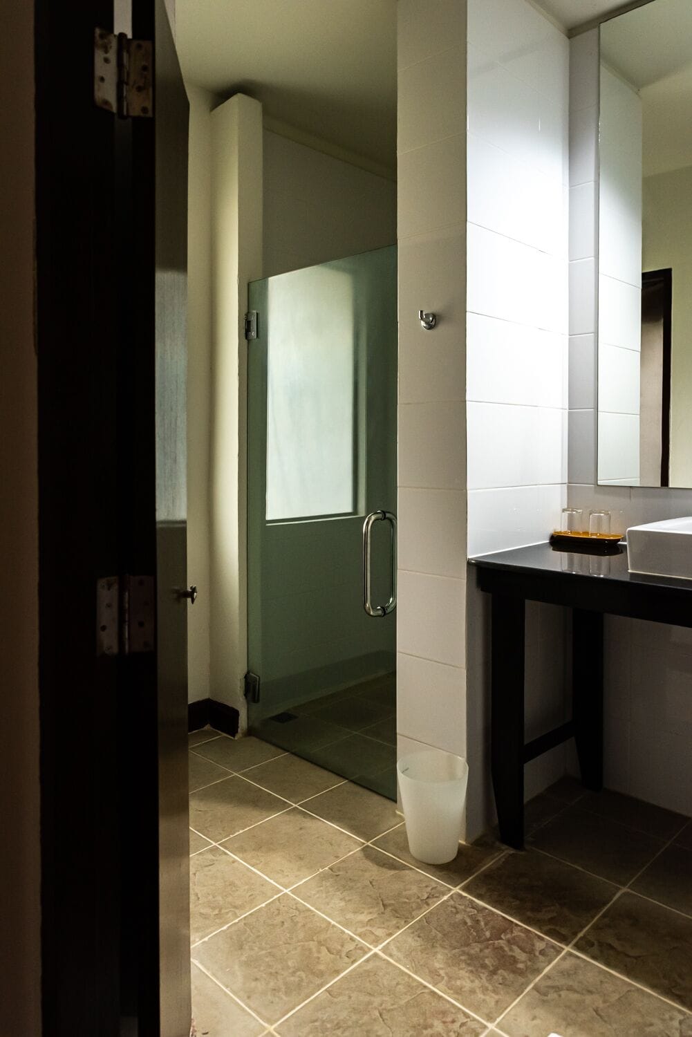 shower, free toiletries, hair dryer, bidet