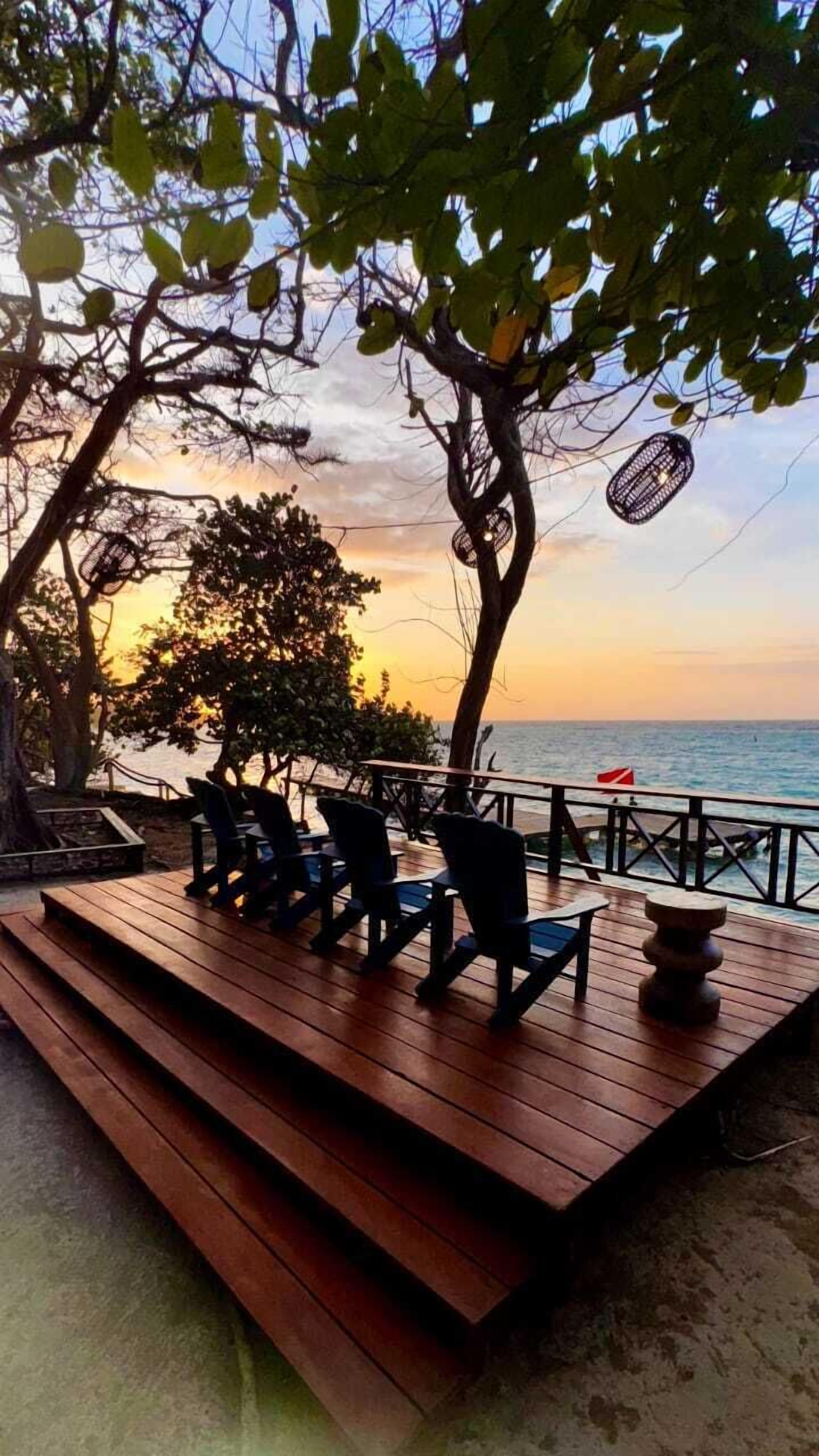 Outdoor banquet area