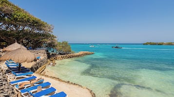 Beach bar, kayaking, rowing