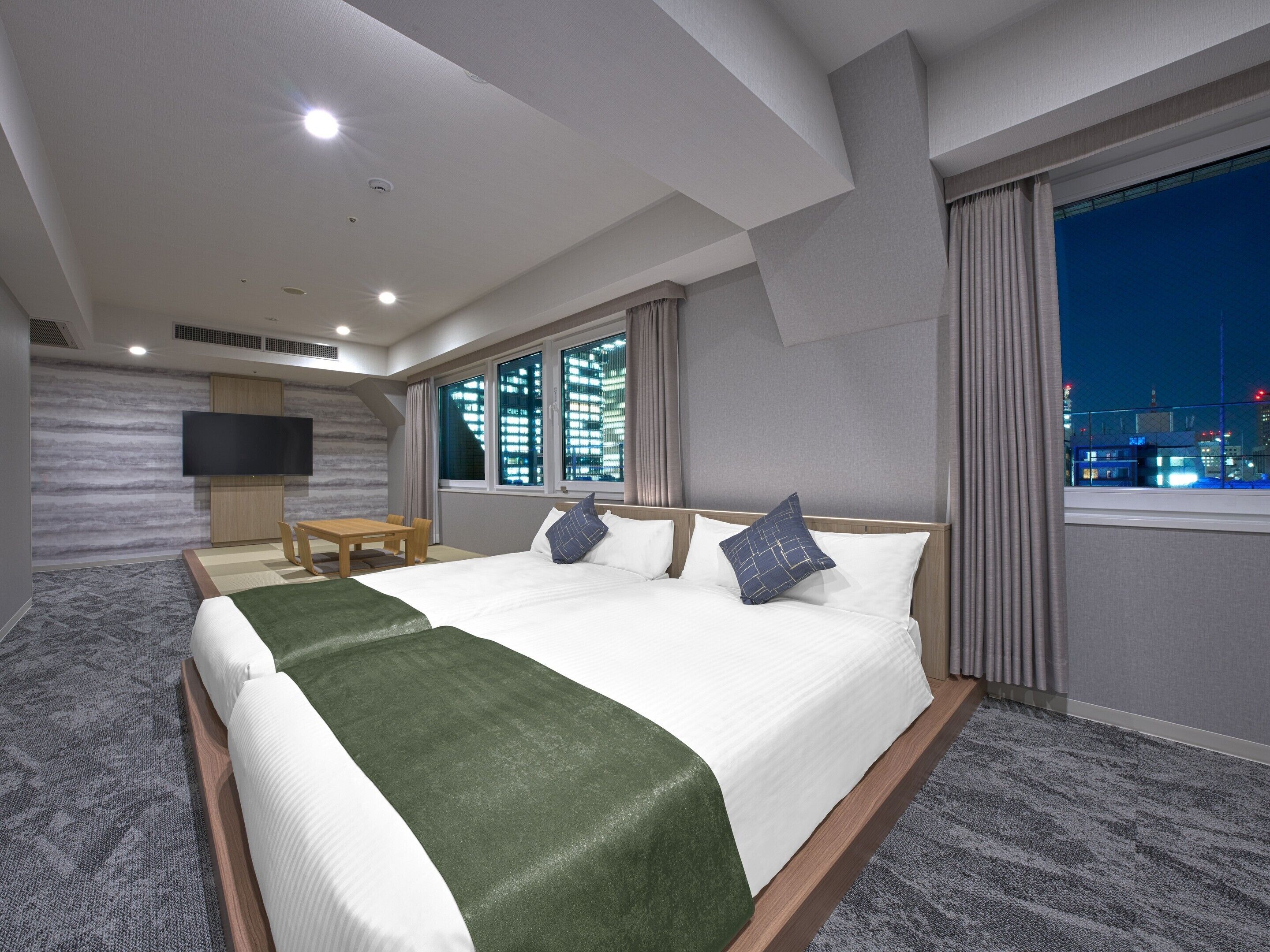 Deluxe Twin Room with Tatami Area - 2023 Renewal - Non-Smoking | In-room safe, blackout drapes, iron/ironing board, free WiFi
