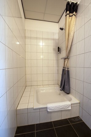 Comfort Double Room | Bathroom | Shower, free toiletries, hair dryer, towels - Hotel Arcen (Arcen)