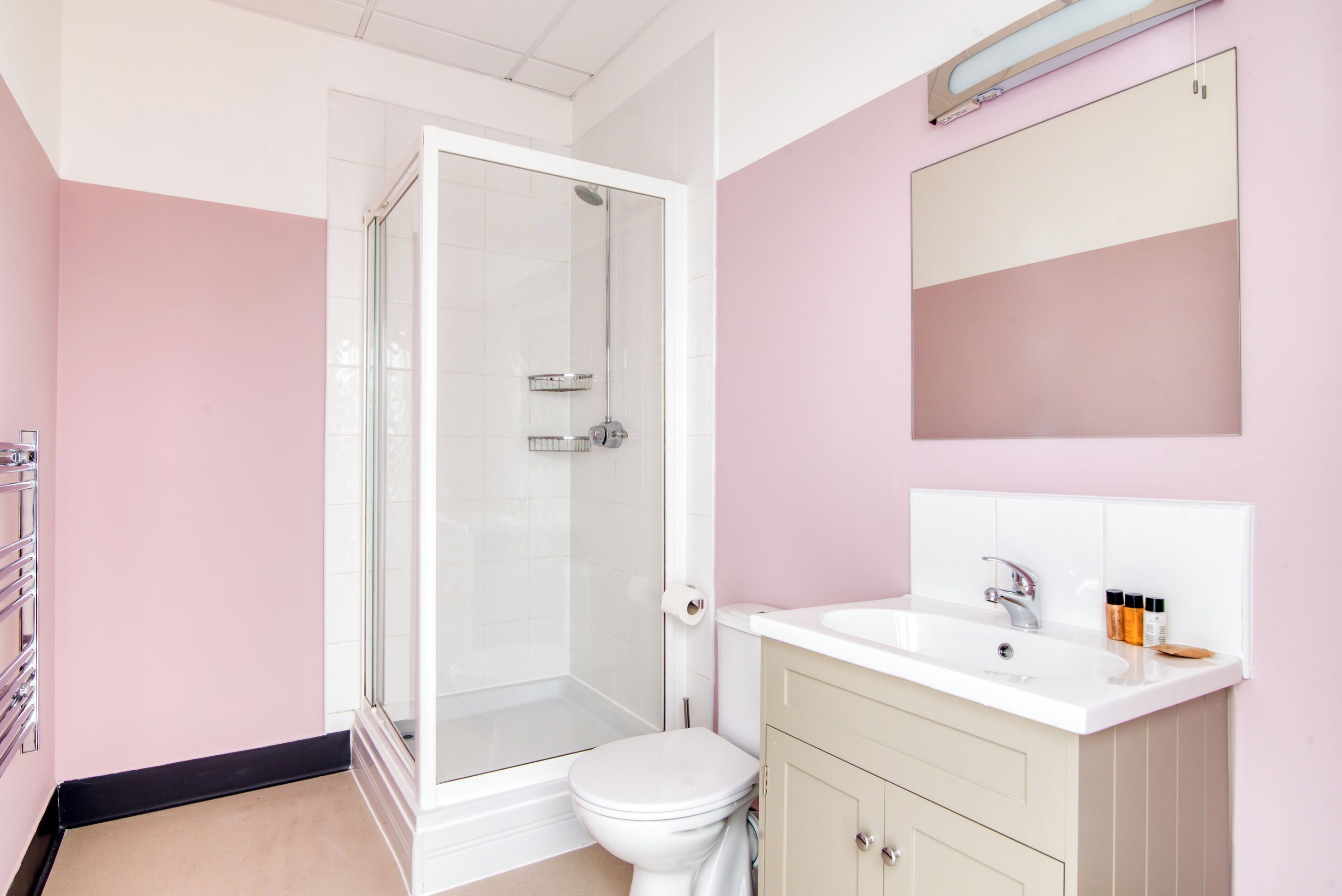 Hair dryer, soap, shampoo