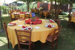 Outdoor wedding area