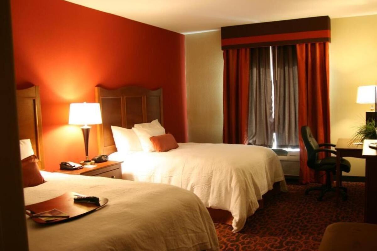 Pillowtop beds, blackout drapes, iron/ironing board