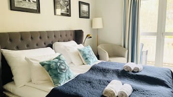 Superior Dobbeltrom med balkong | Blendingsgardiner, lydisolert, wi-fi (inkludert) og sengetøy