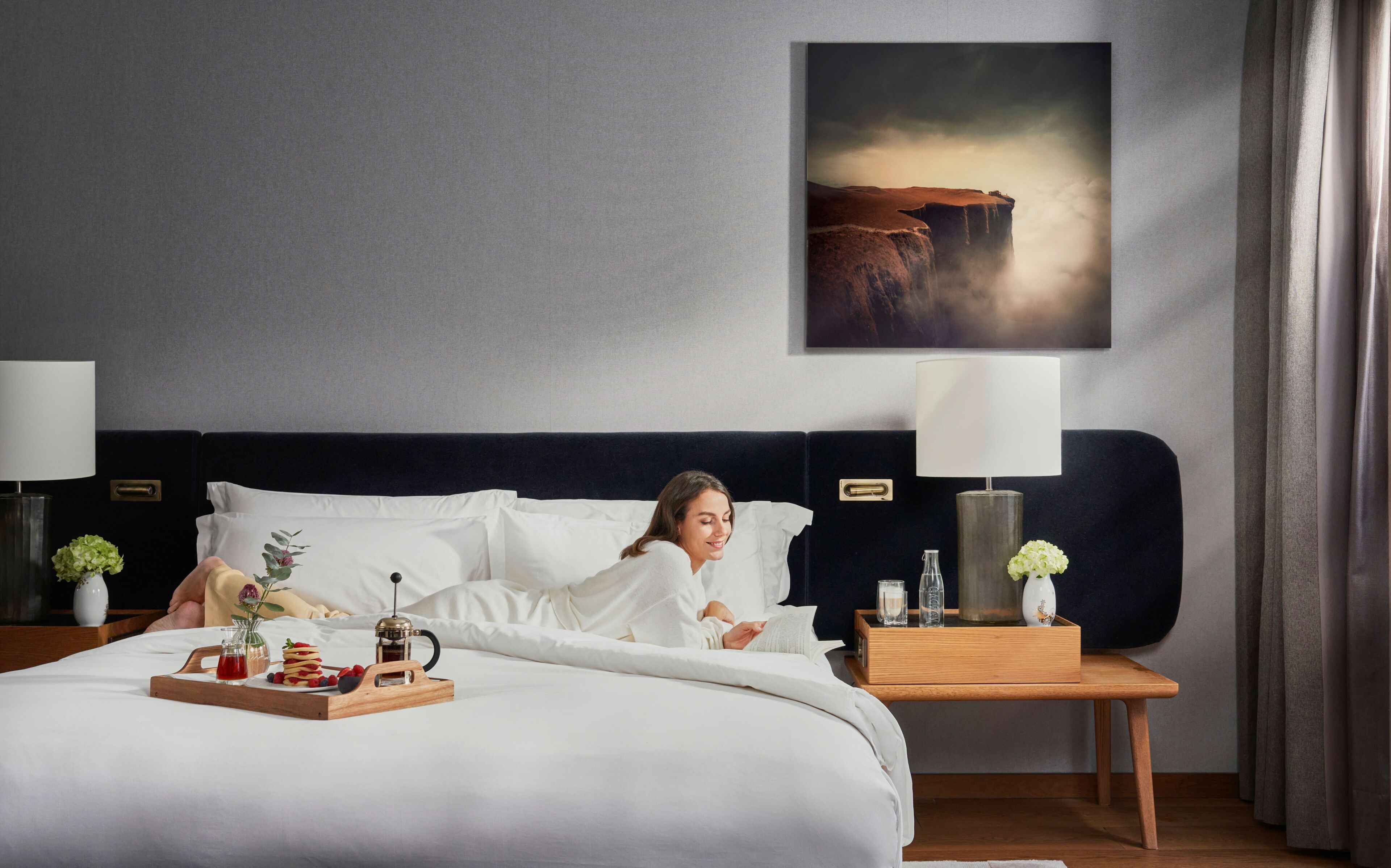 Hochwertige Bettwaren, Daunenbettdecken, Minibar, Zimmersafe