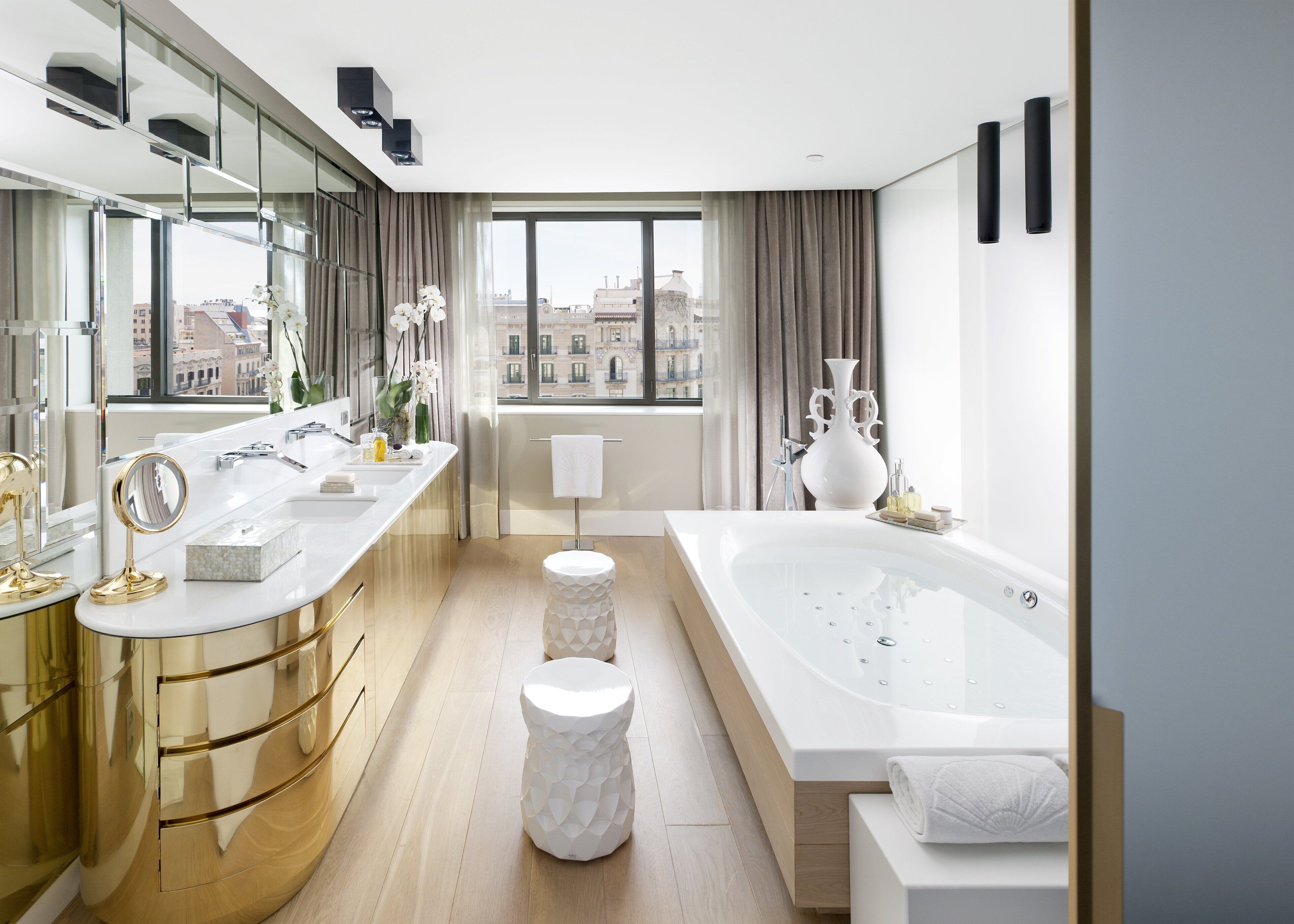 penthouse, multiple beds (suite) | bathroom | designer toiletries, hair dryer, bathrobes, slippers