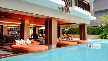 2 outdoor pools, pool umbrellas, sun loungers