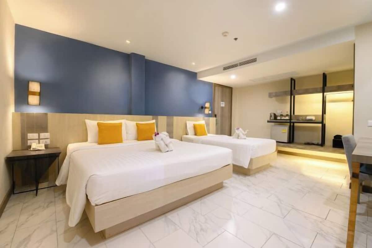 In-room safe, desk, laptop workspace, blackout curtains