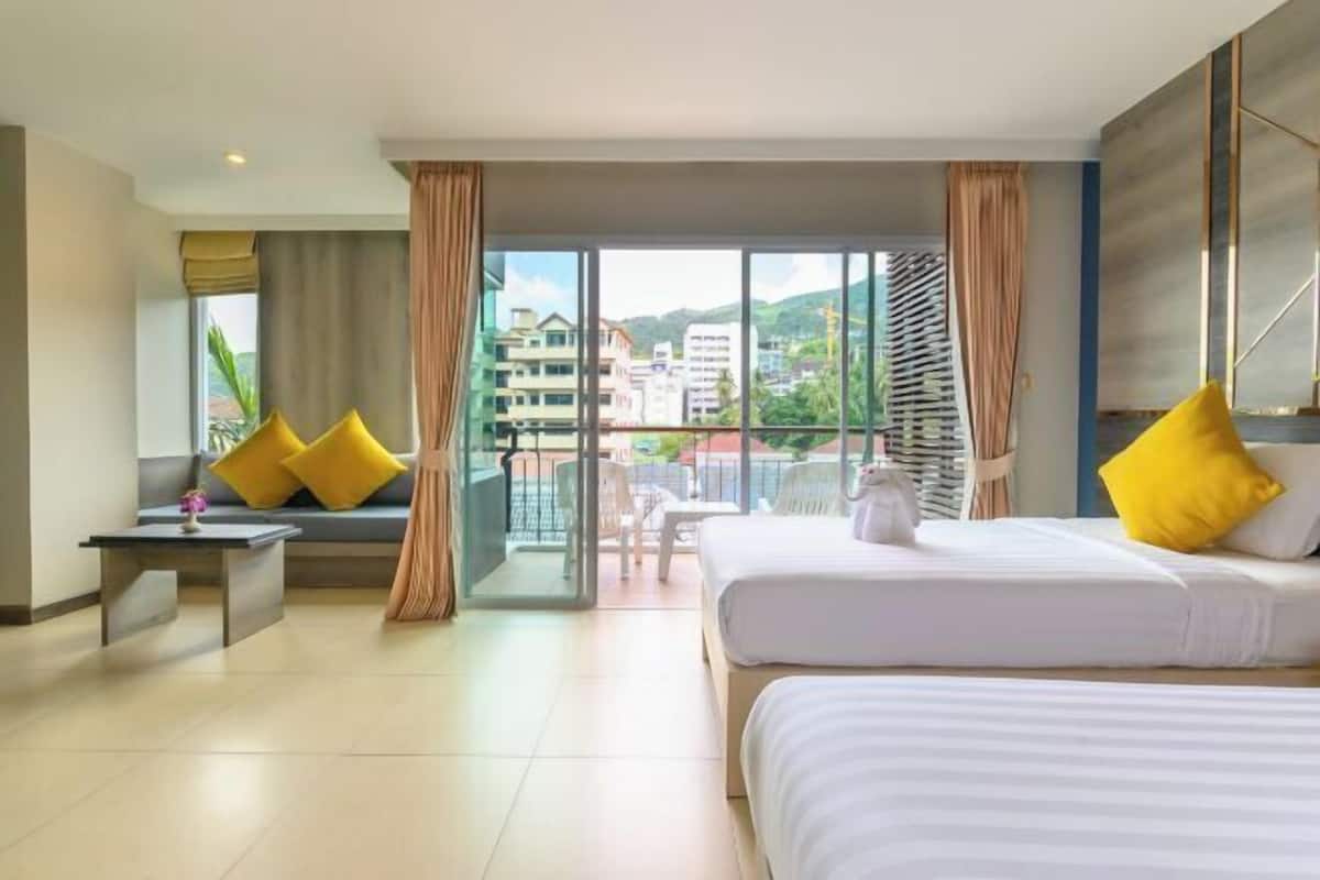 In-room safe, desk, laptop workspace, blackout curtains