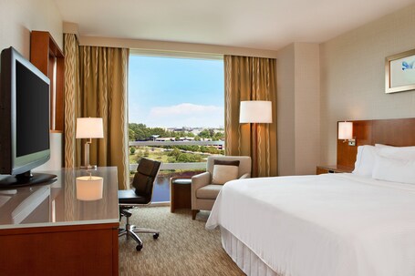 Premium bedding, down comforters, pillowtop beds, in-room safe