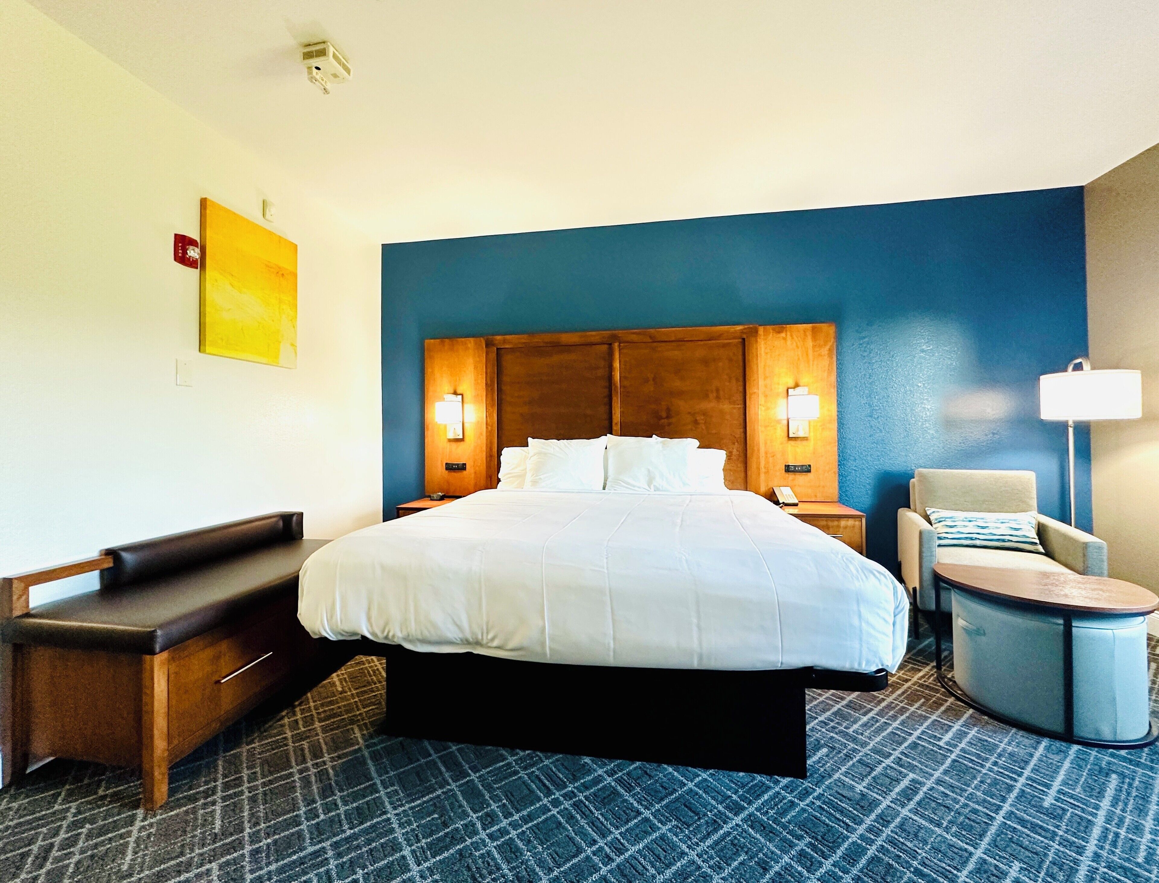 standard room, 1 king bed, non smoking | in-room safe, desk, laptop workspace, iron/ironing board