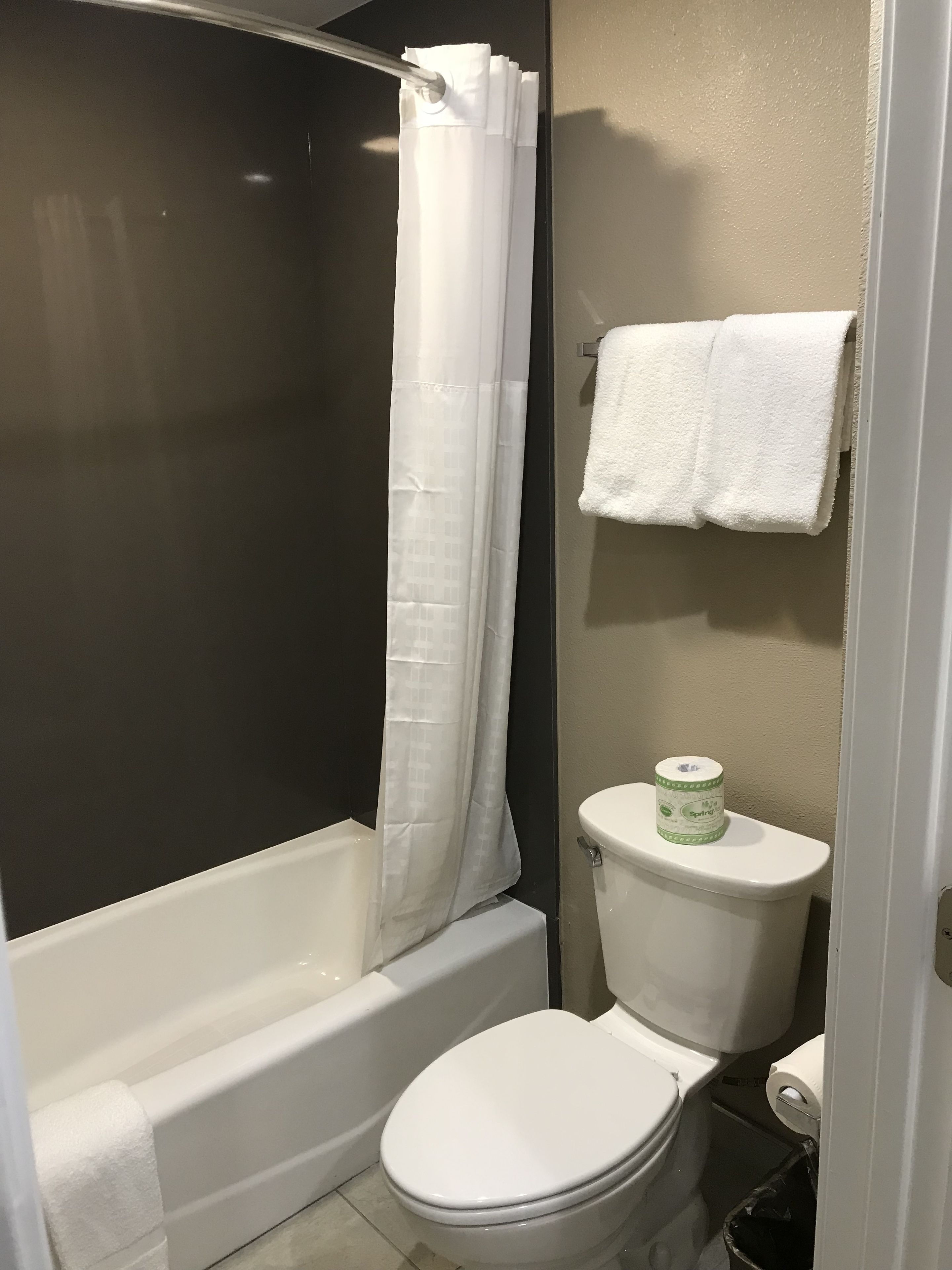 free toiletries, hair dryer, towels, soap