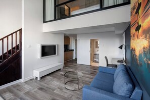 Loft, 1 Bedroom | Living area | 32-inch LCD TV with satellite channels, TV