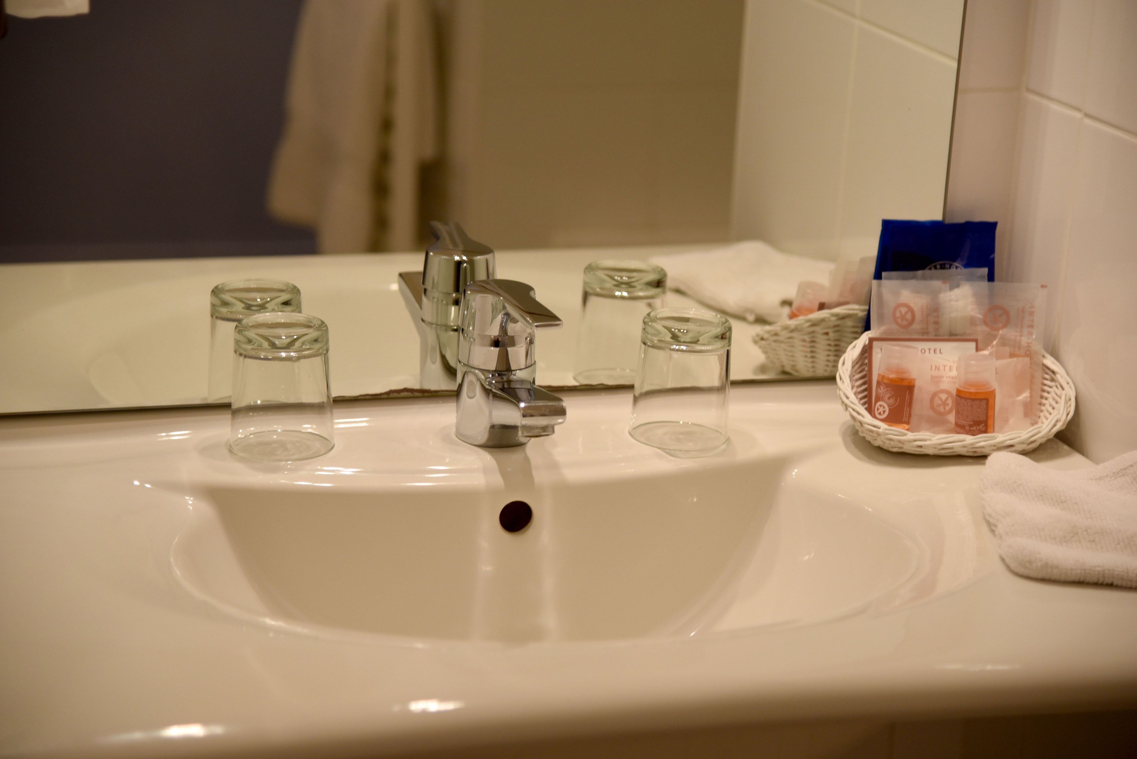 free toiletries, hair dryer, towels