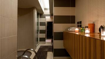 Turkish bath, body treatments, facials, massage/treatment rooms