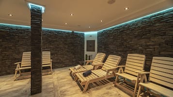 Sauna, hot tub, steam room
