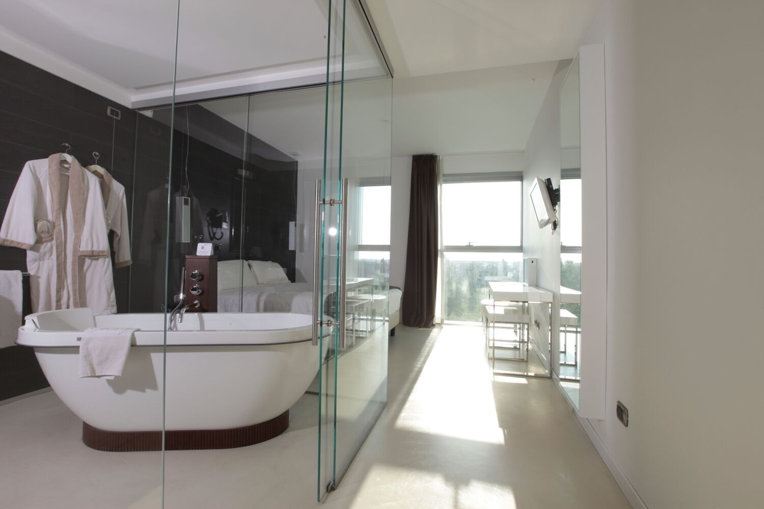 Down duvets, minibar, in-room safe, desk