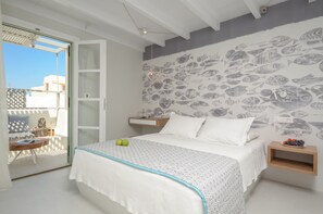 Deluxe Double Room | Egyptian cotton sheets, premium bedding, down comforters, pillowtop beds - Antony Suites - Adults Only (Naxos)