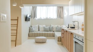 Deluxe Semi-Basement Apartment | リビングルーム