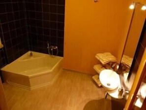 Double Room | Bathroom | Separate tub and shower, hair dryer, bidet, towels