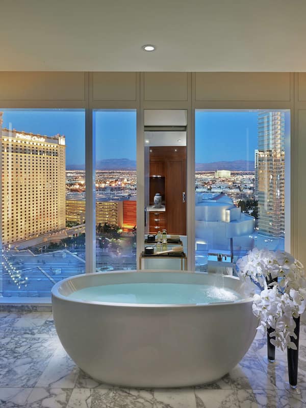 Suite, 1 King Bed (Penthouse) | Bathroom | Separate tub and shower, deep soaking tub, designer toiletries