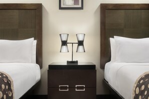Premium bedding, pillowtop beds, in-room safe, desk