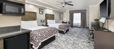 Deluxe Room, 2 Queen Beds, Non Smoking, Refrigerator & Microwave (Oversized Room) | Premium bedding, pillowtop beds, in-room safe, desk