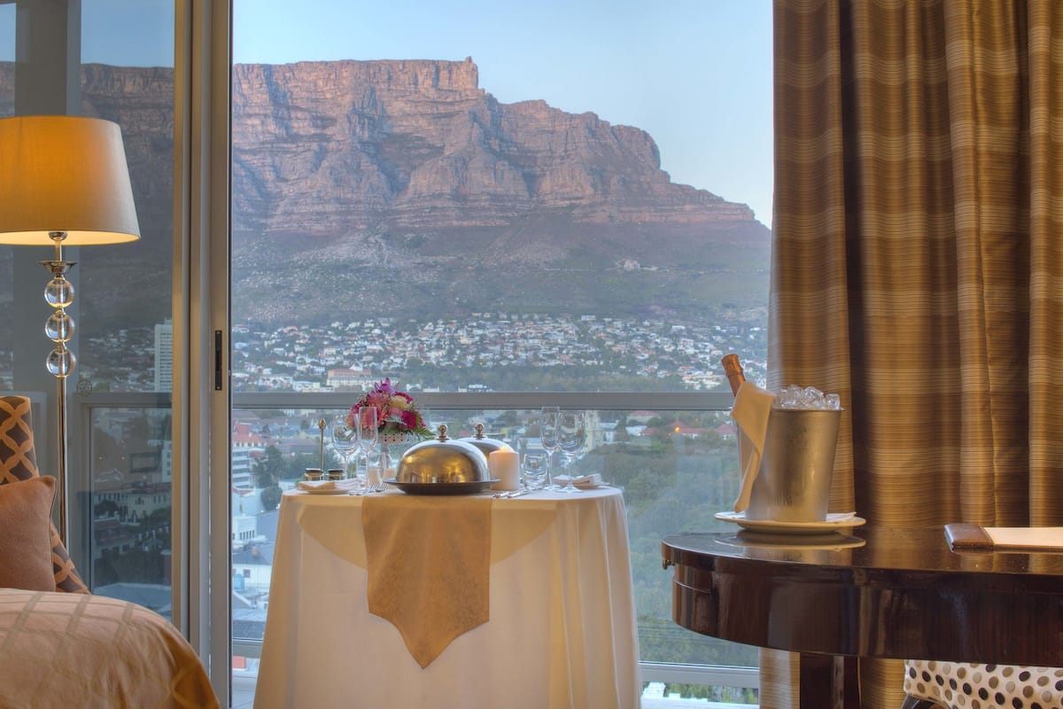 tower wing, luxury room, 1 king bed, mountain view | view from room