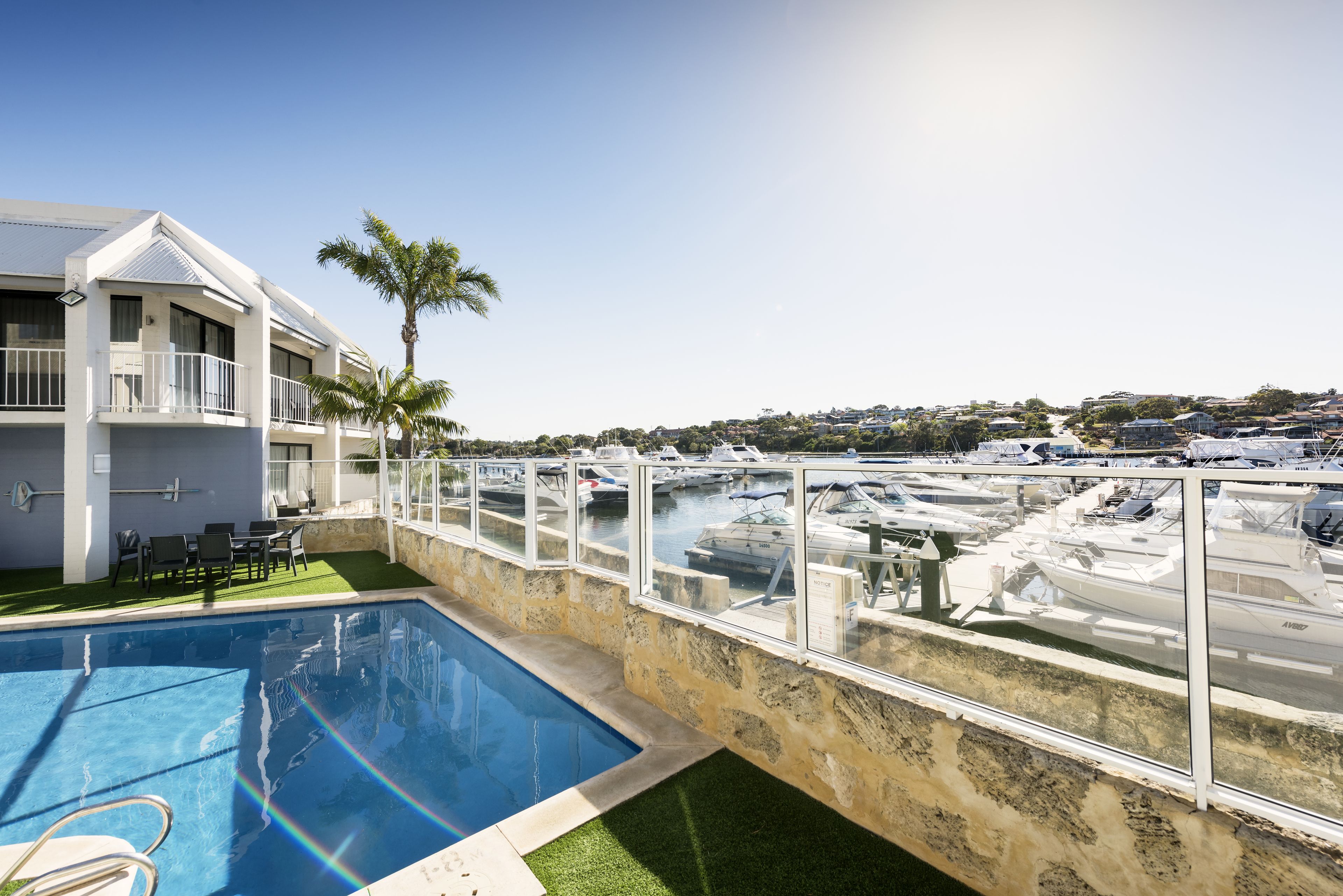Indoor pool, outdoor pool, sun loungers