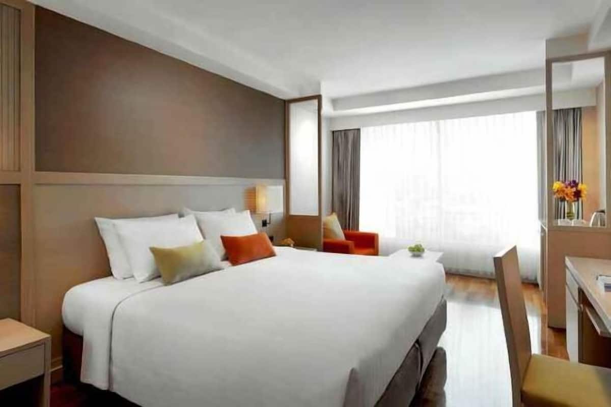 Pillow-top beds, minibar, in-room safe, desk