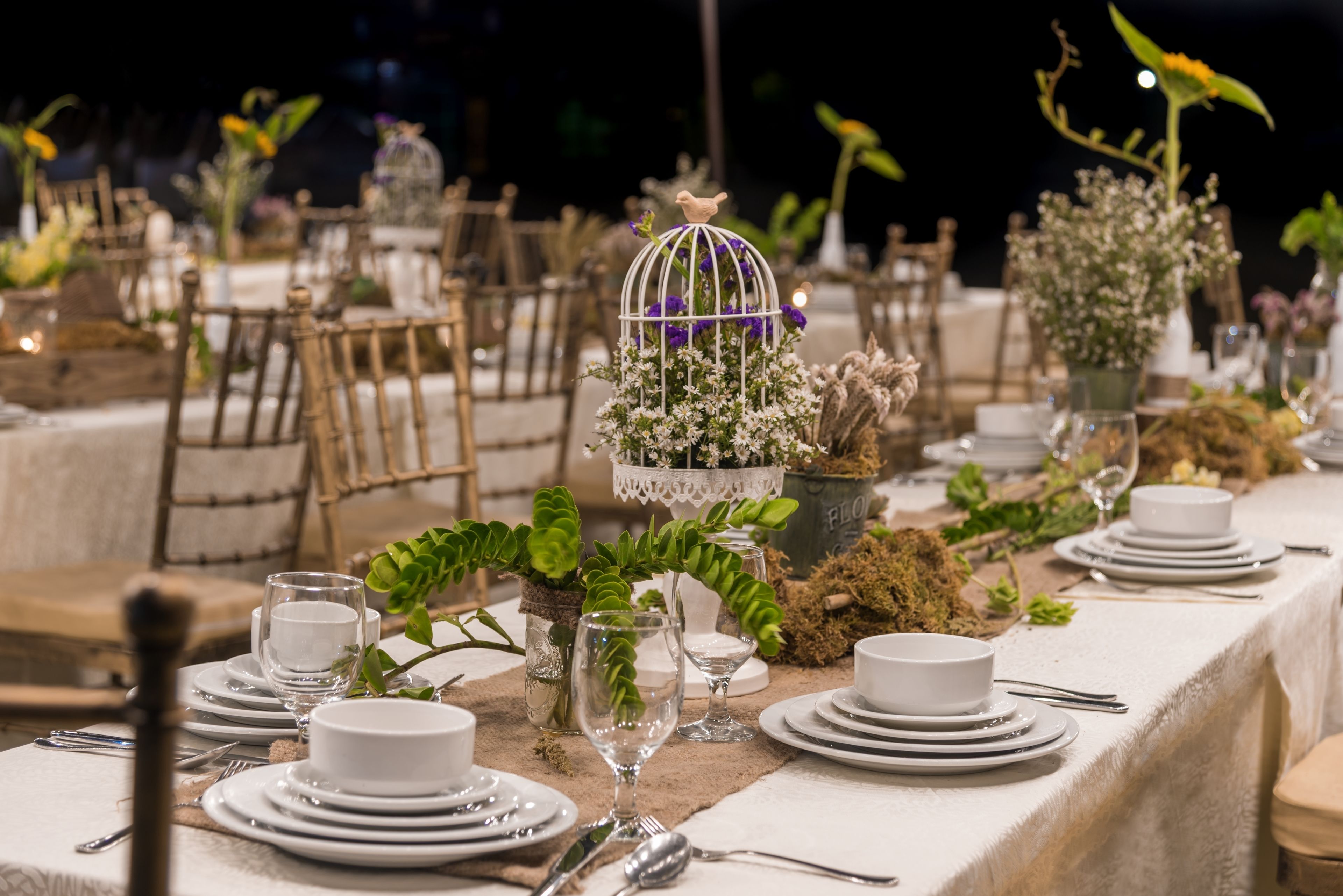 outdoor wedding area