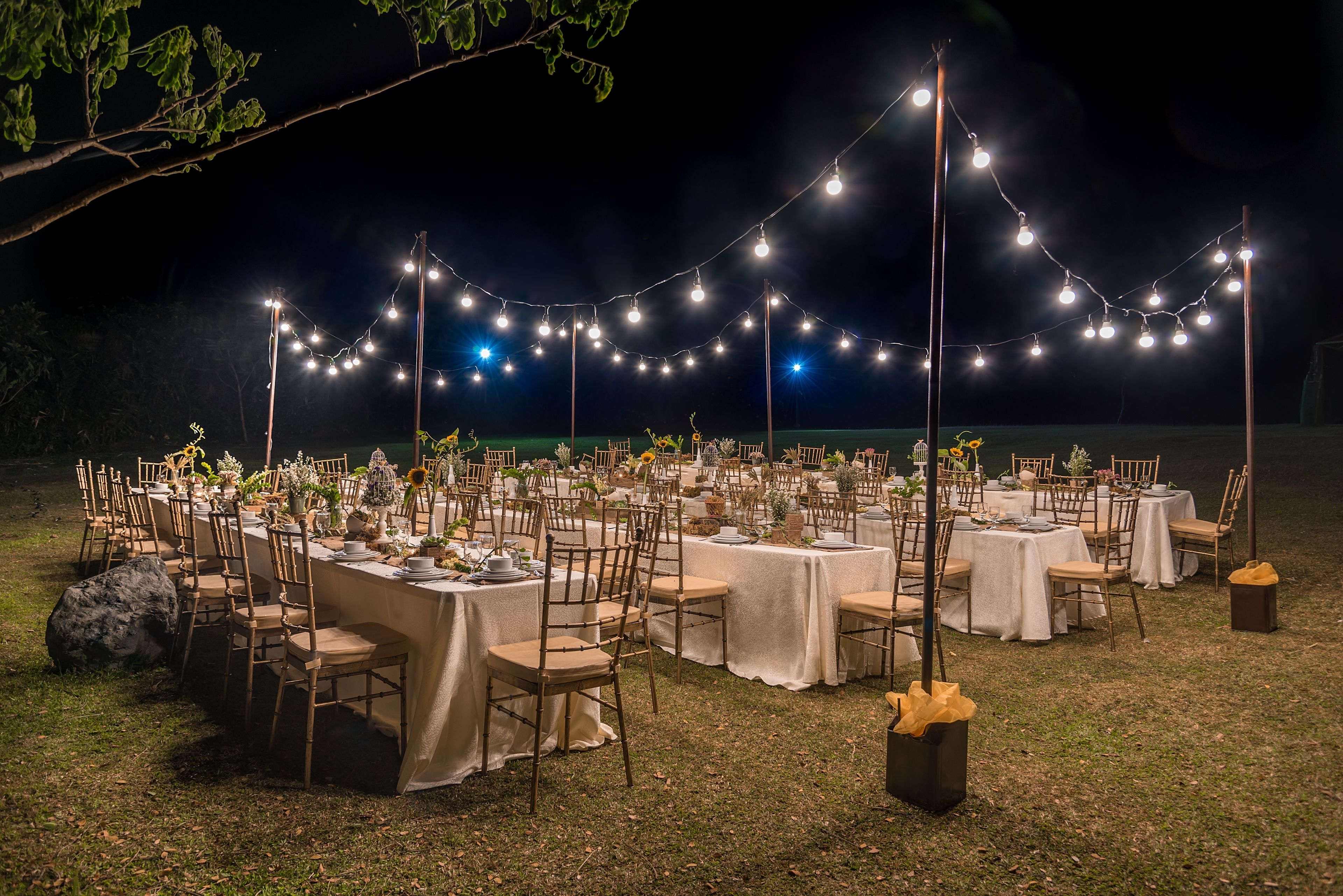 outdoor wedding area