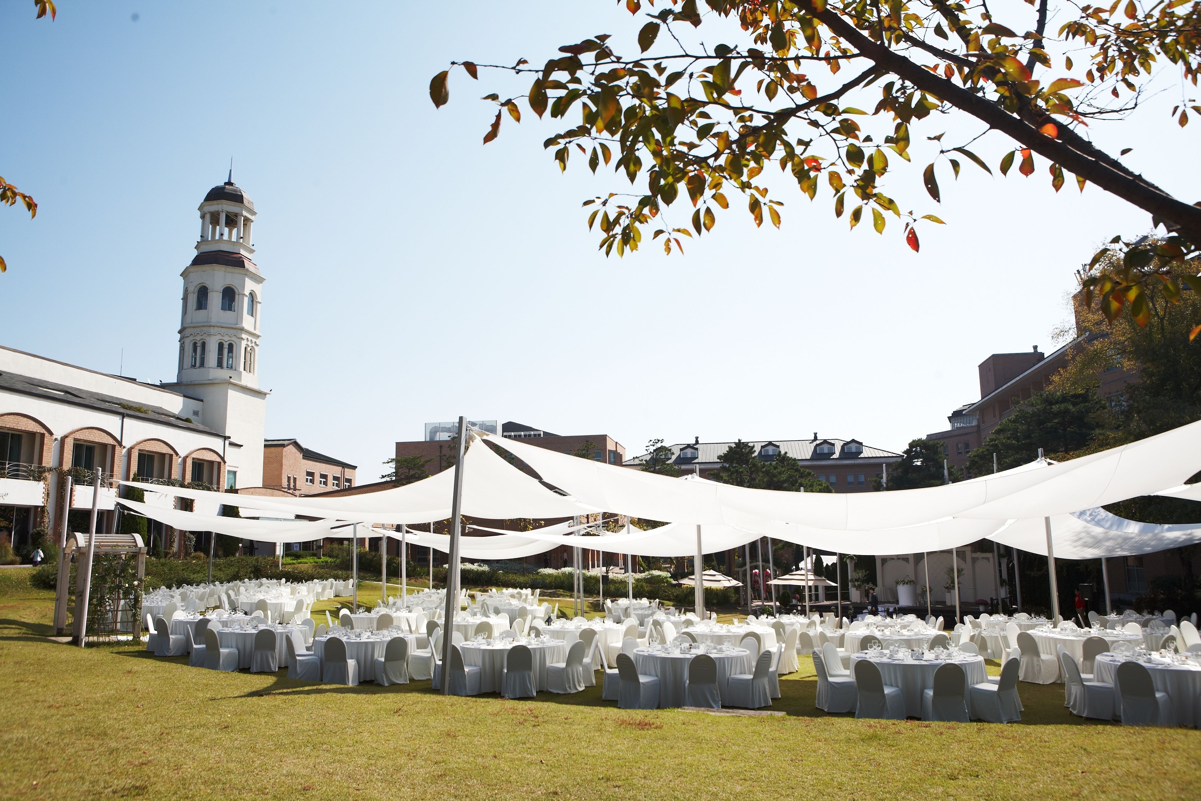 outdoor wedding area