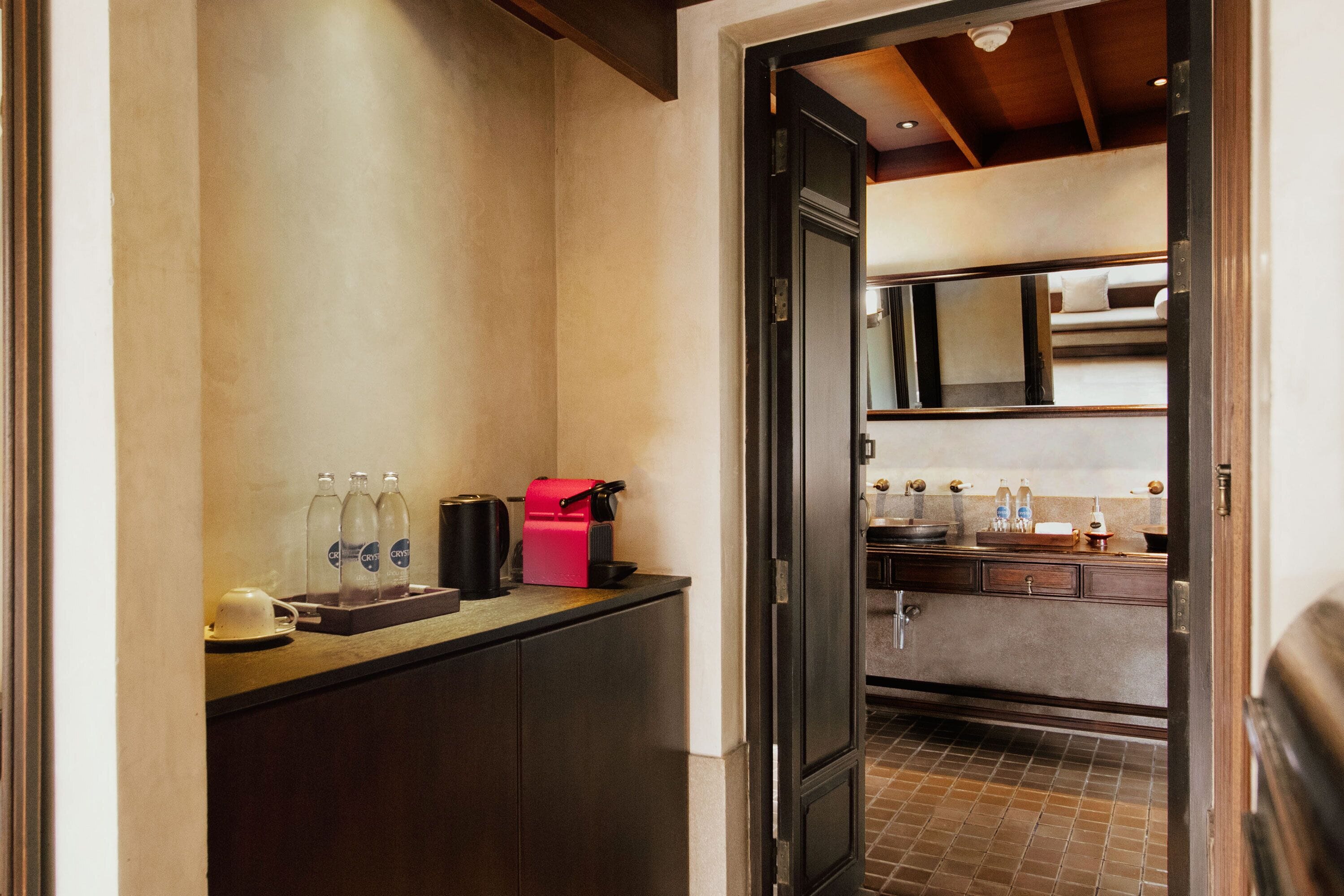 the ocean pool villa | bathroom | separate bathtub and shower, eco-friendly toiletries, hair dryer