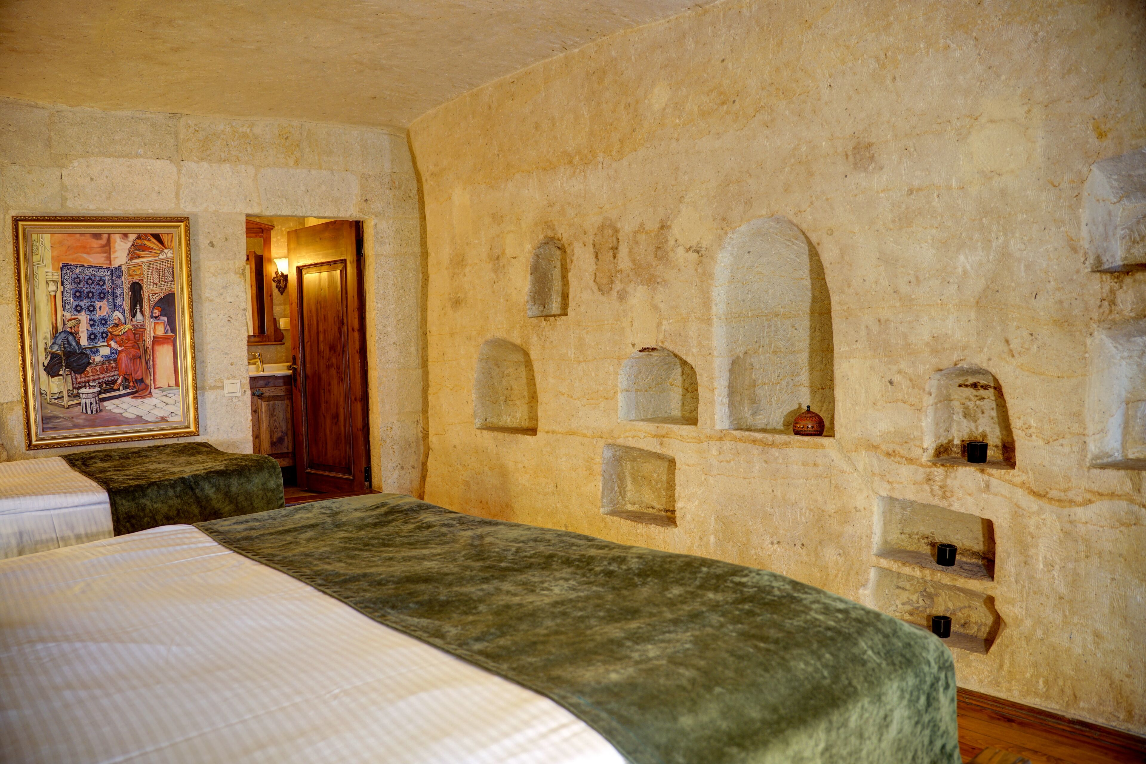 king cave suite | 1 bedroom, egyptian cotton sheets, premium bedding, memory-foam beds