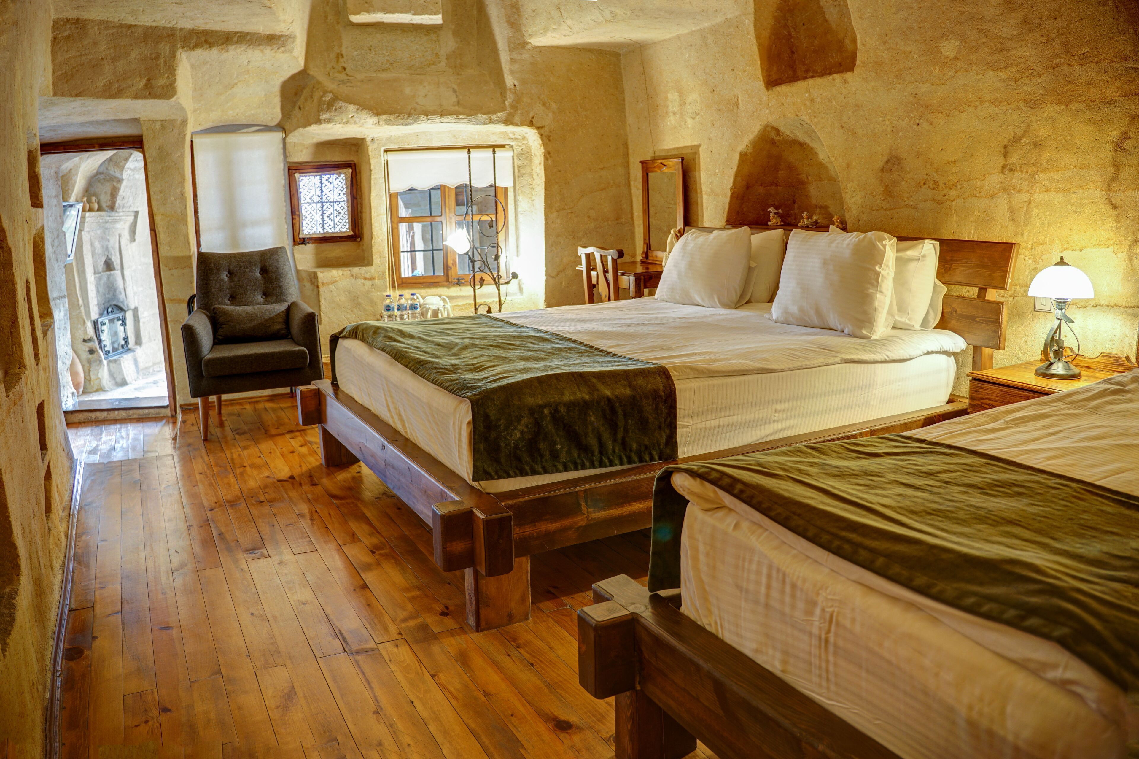 king cave suite | 1 bedroom, egyptian cotton sheets, premium bedding, memory-foam beds