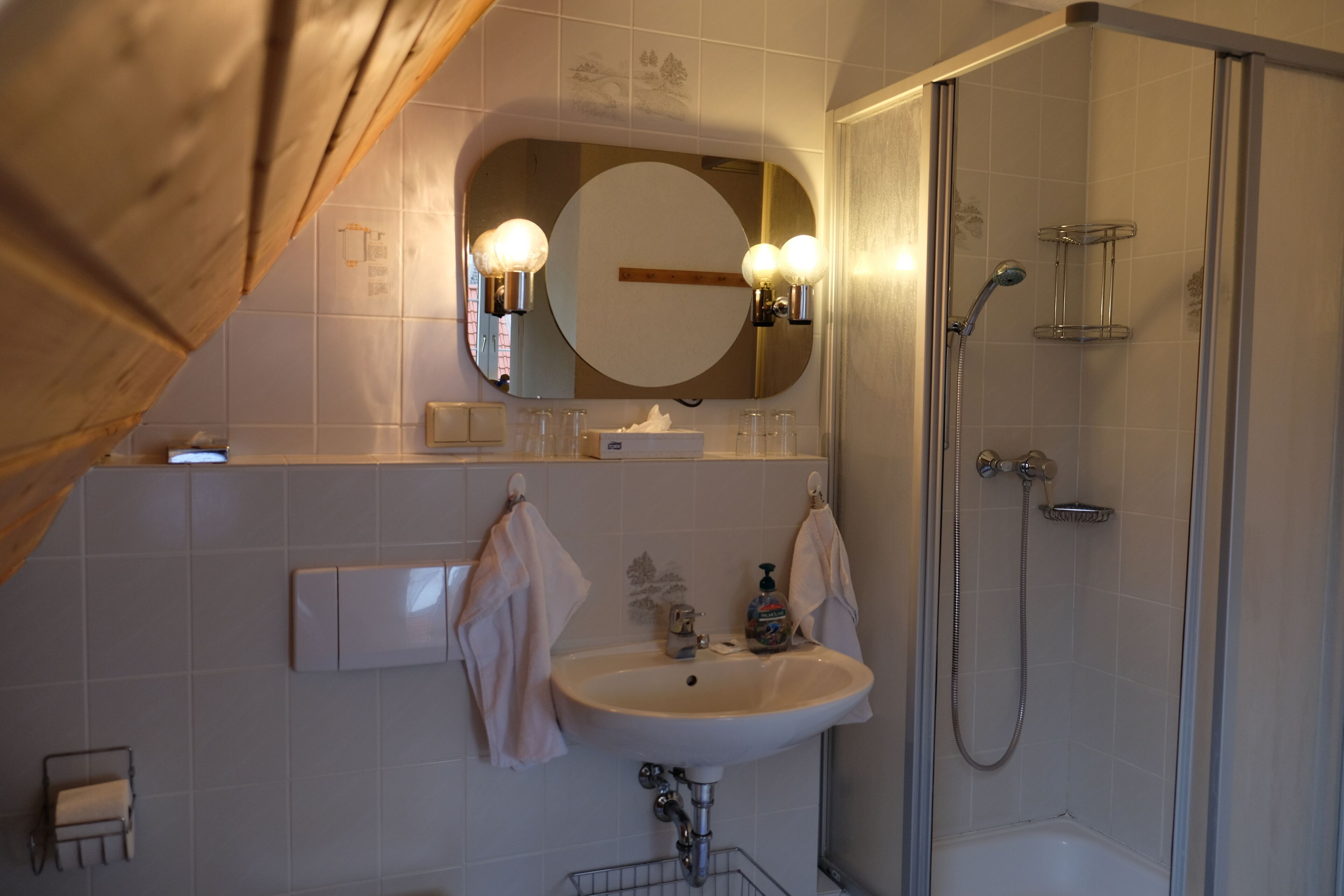 comfort single room, mountain view | bathroom | shower, free toiletries, towels