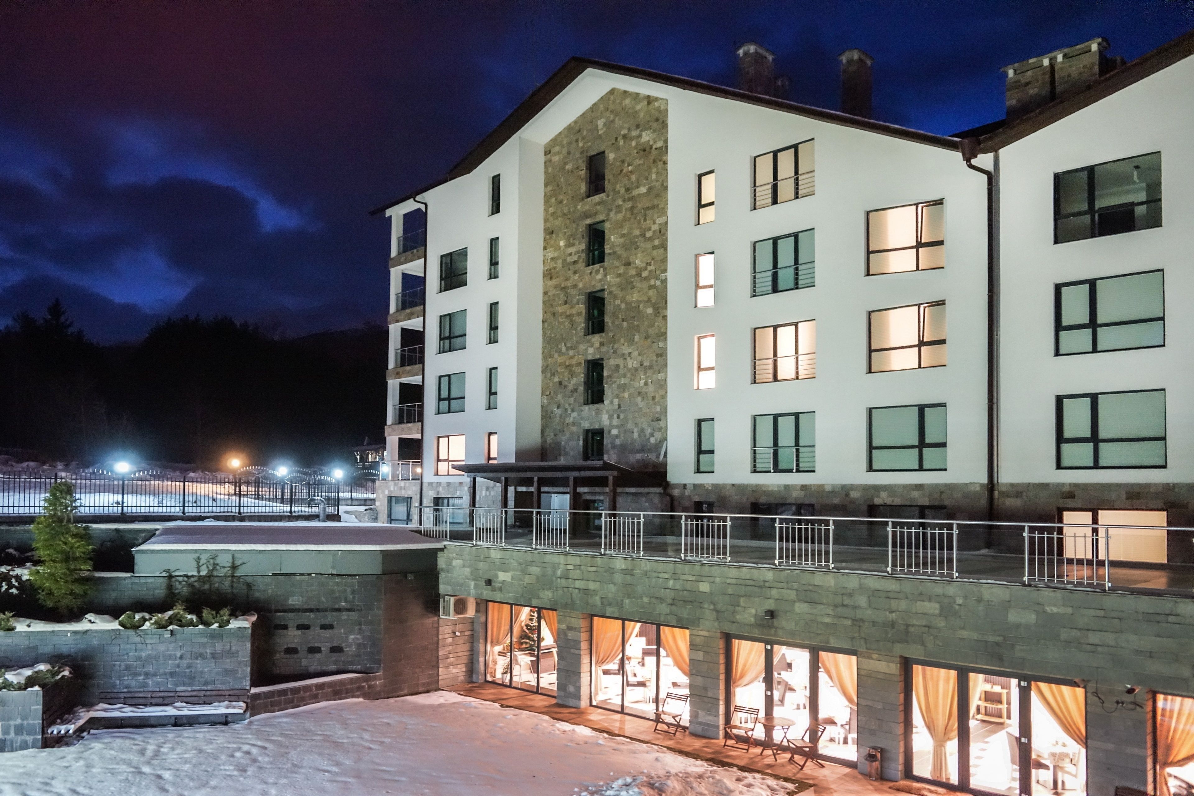 Front of property – evening/night