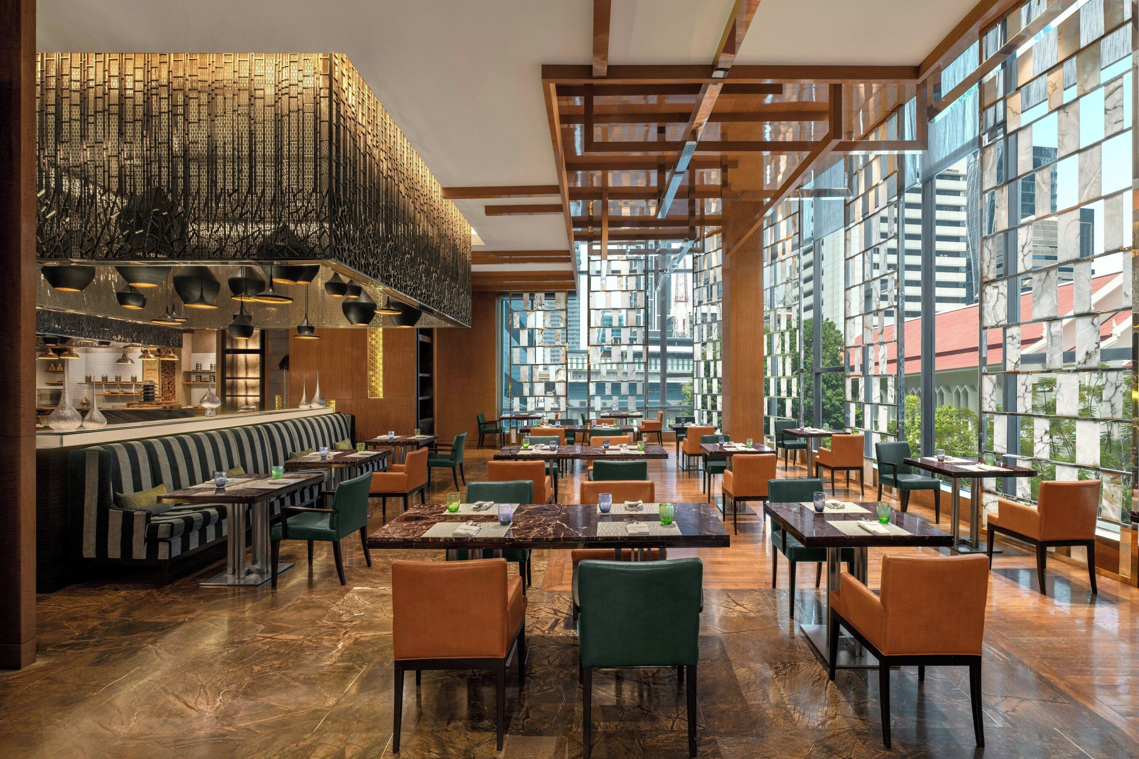 Breakfast, lunch, dinner served; international cuisine 