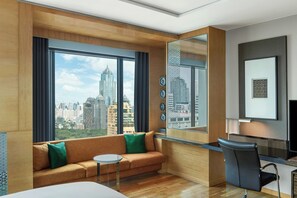 Premium bedding, down comforters, pillowtop beds, minibar