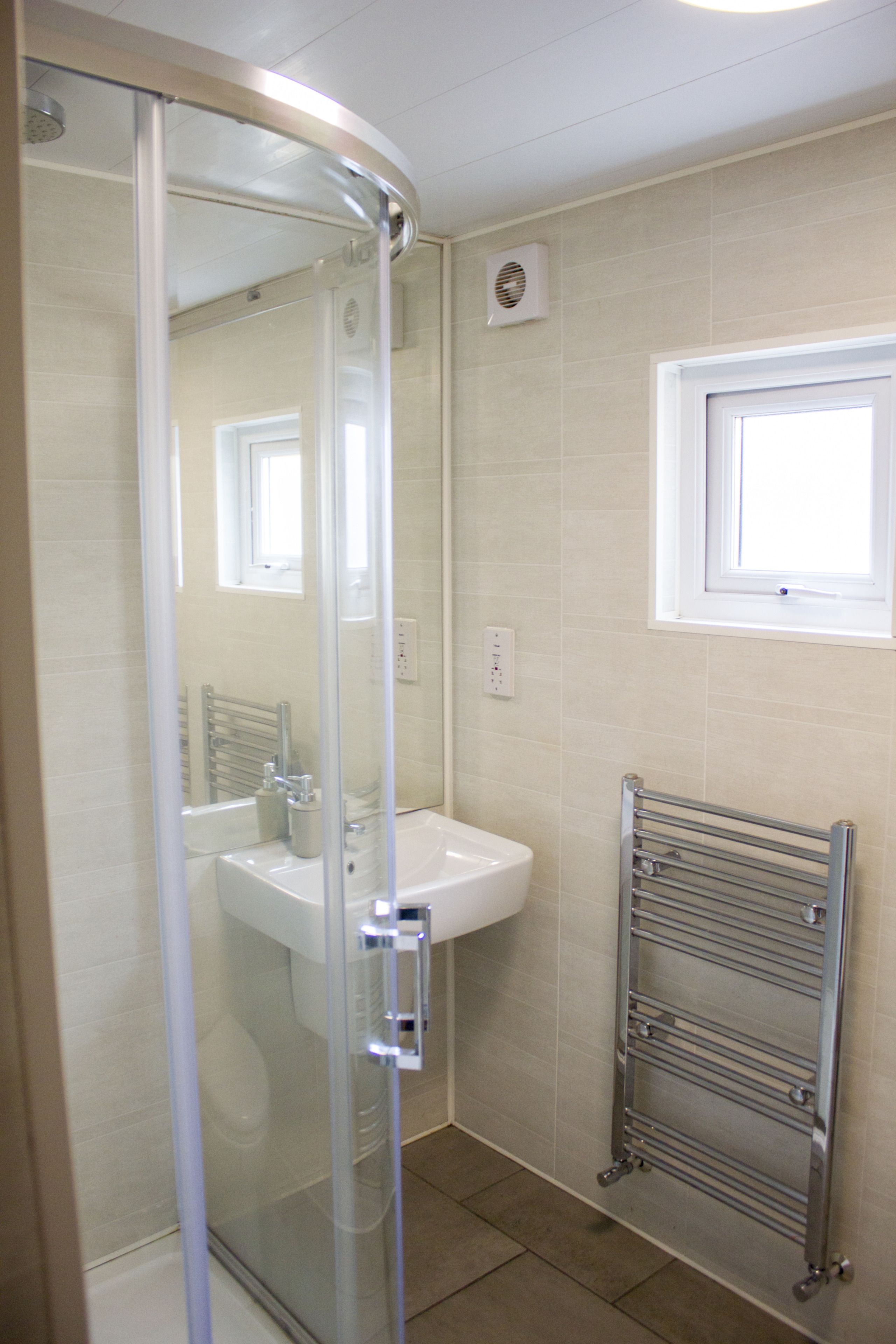 Shower, hair dryer
