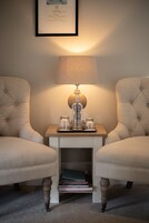 Individually decorated, individually furnished, desk, iron/ironing board