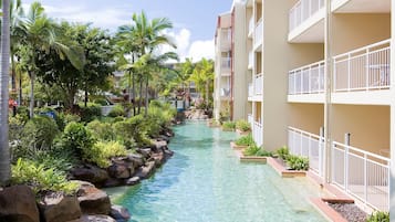 3 outdoor pools, a heated pool
