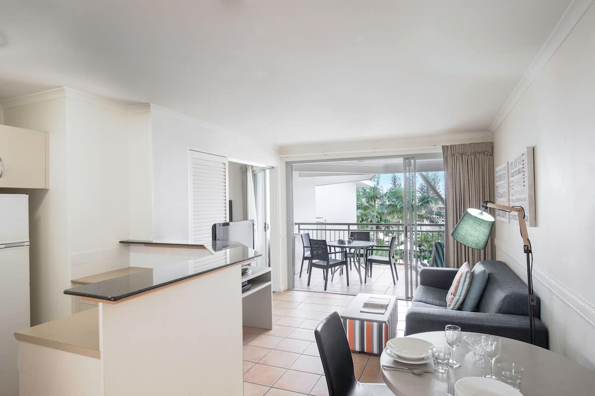 One Bedroom Apartment - Pool View | Private kitchen | Fridge, microwave, coffee/tea maker, electric kettle