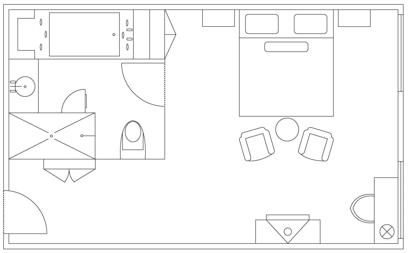 suite, harbour view | frette italian sheets, premium bedding, down duvets, tempur-pedic beds
