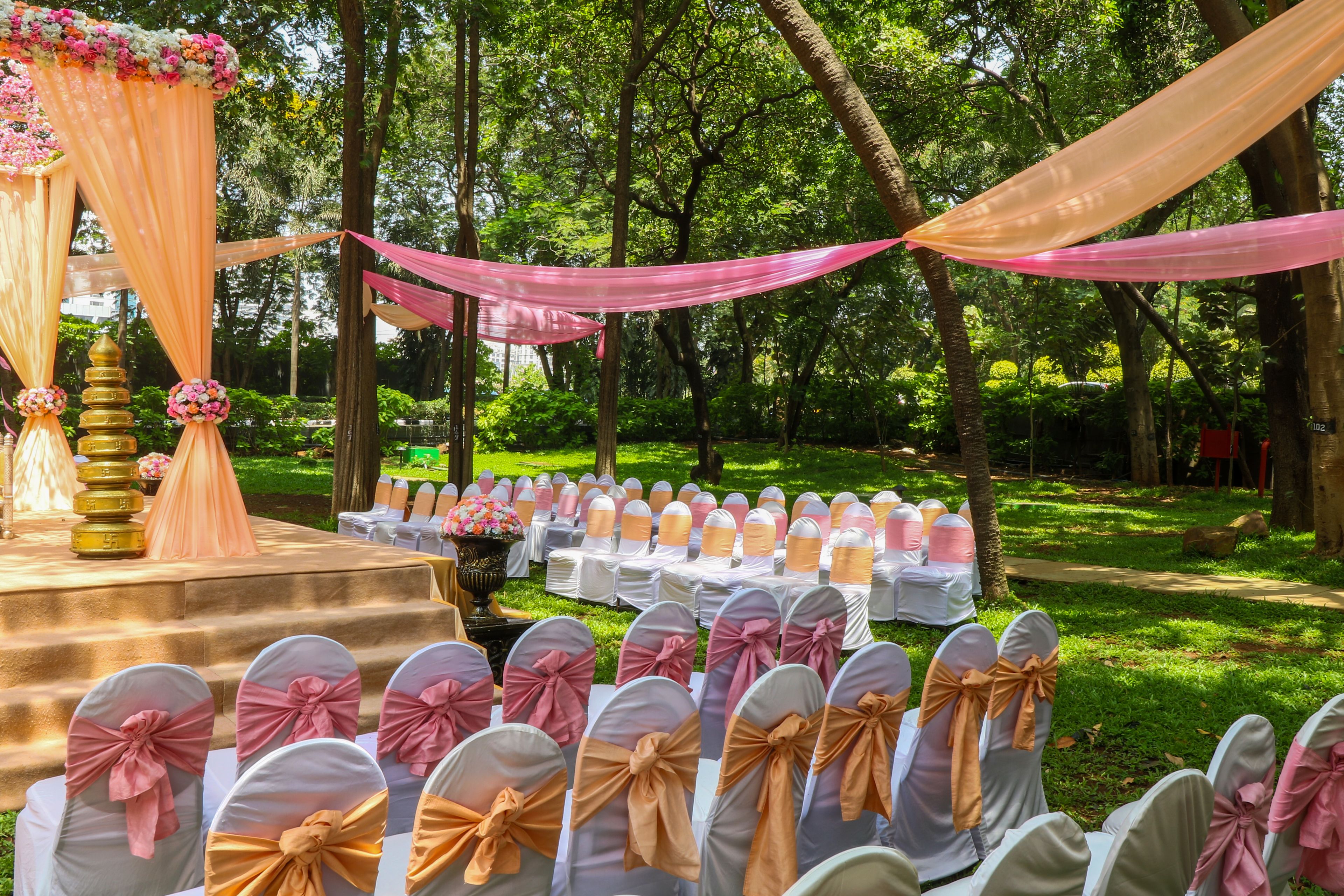 outdoor wedding area