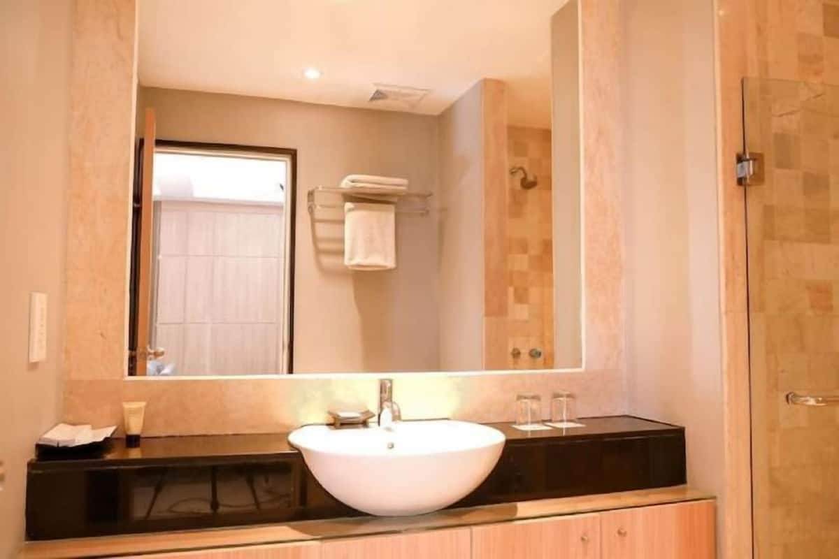 Ducha, artículos de tocador ecológicos, secador de pelo, pantuflas