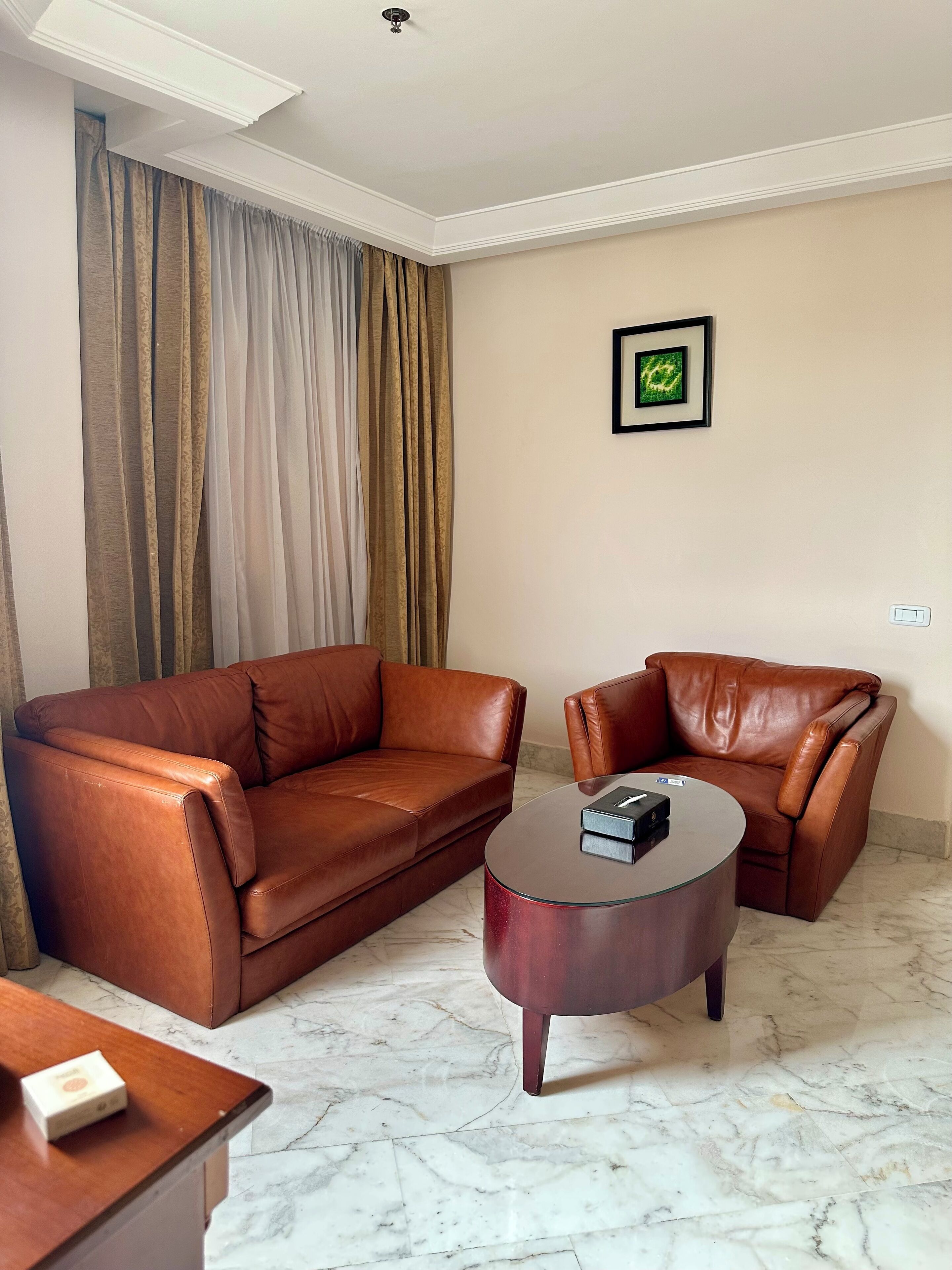 junior suite | living area | 22-inch lcd tv with satellite channels, tv